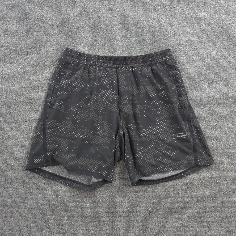 Legends Shorts Mens L Gray Camo Luka Performance Run Gym Training Athletic